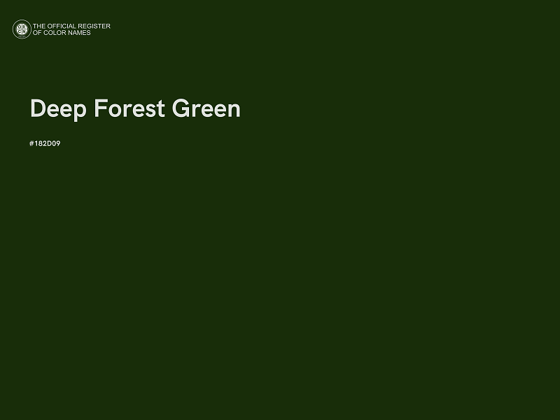 #182D09 - Deep Forest Green color image