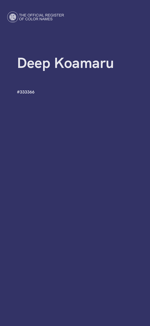 #333366 - Deep Koamaru color image