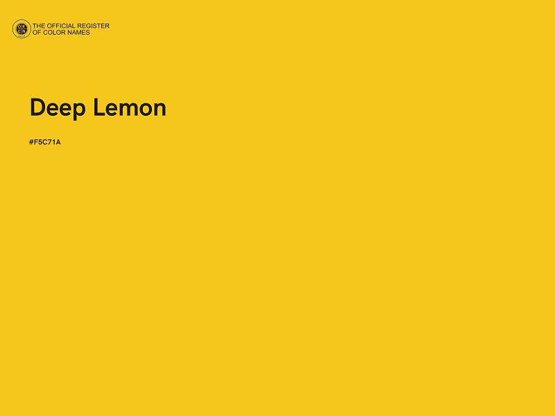 #F5C71A - Deep Lemon color image