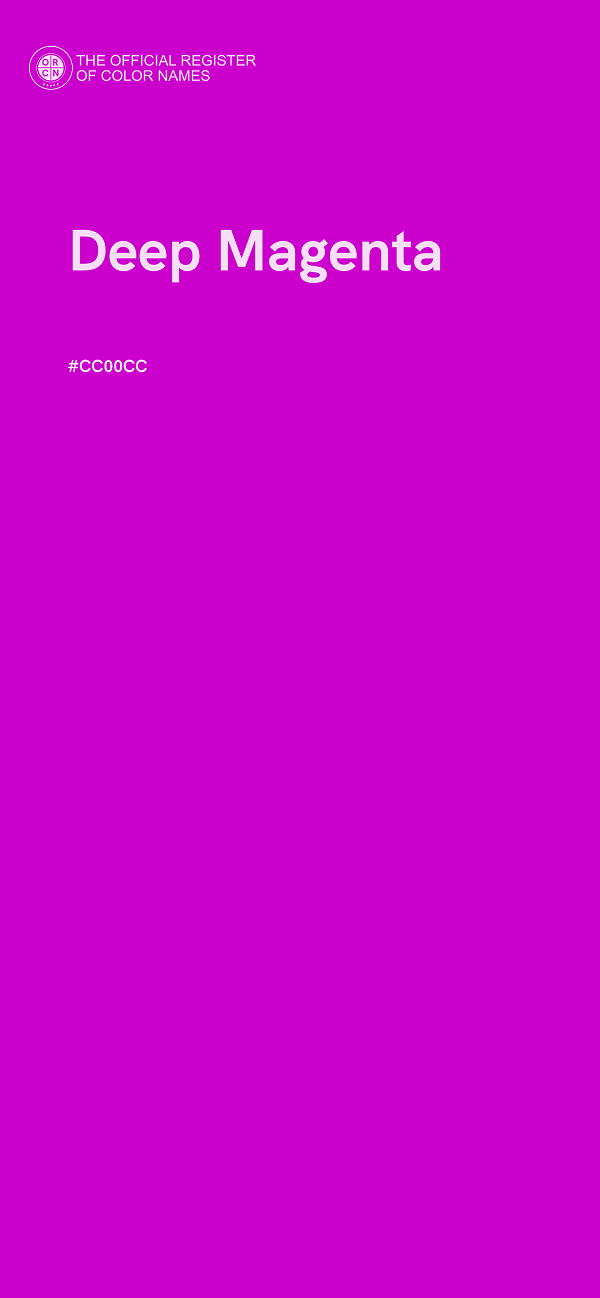 #CC00CC - Deep Magenta color image