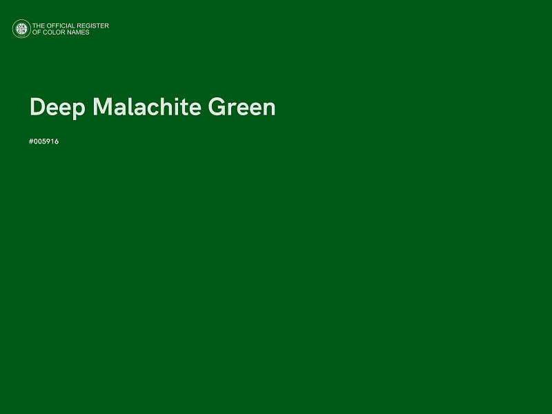 #005916 - Deep Malachite Green color image