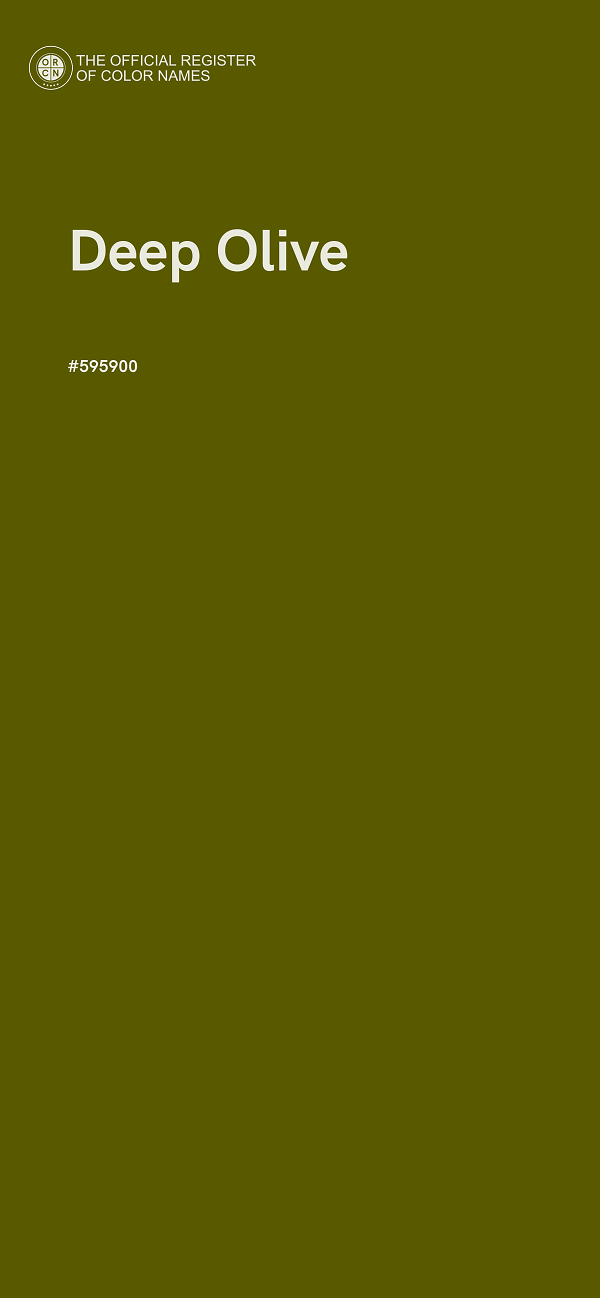 #595900 - Deep Olive color image