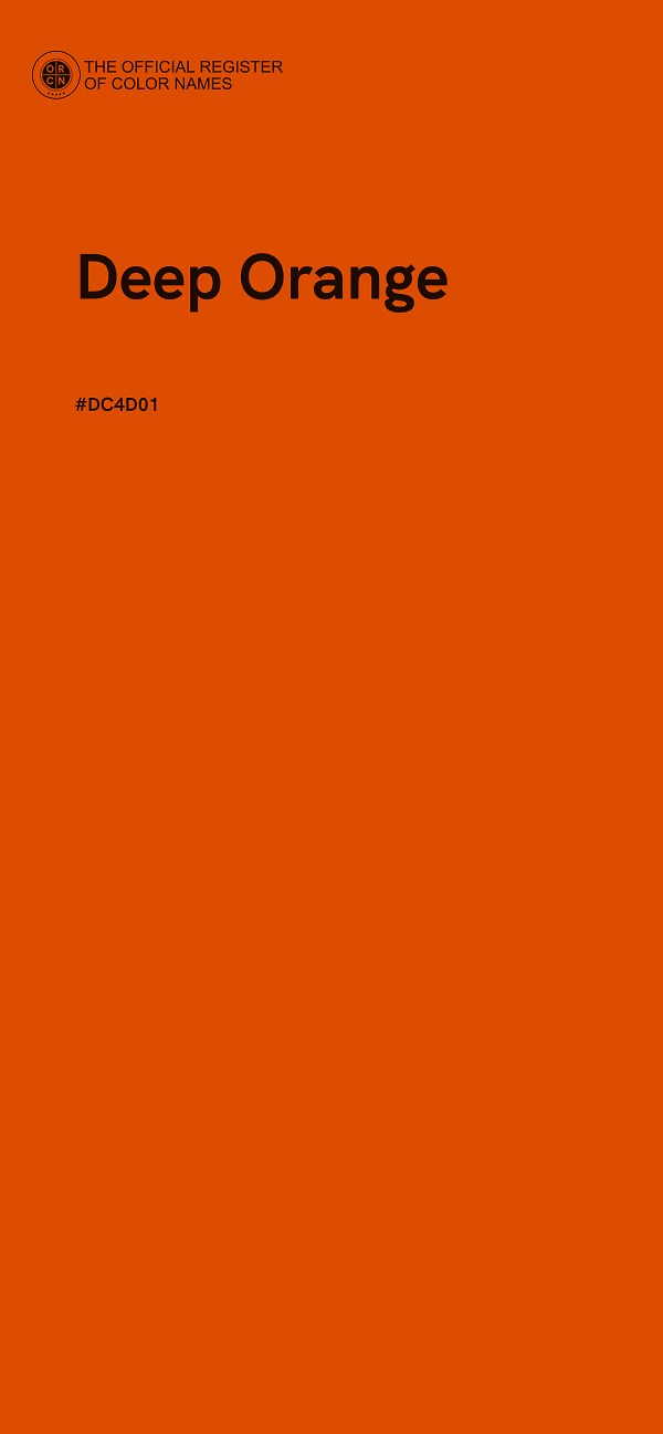 #DC4D01 - Deep Orange color image