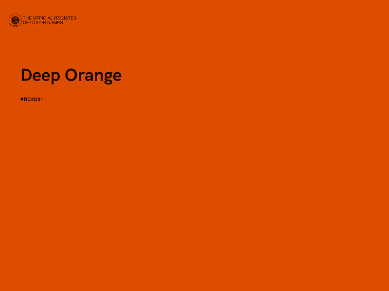 #DC4D01 - Deep Orange color image