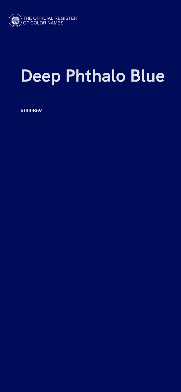 #000B59 - Deep Phthalo Blue color image