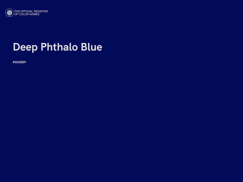 #000B59 - Deep Phthalo Blue color image