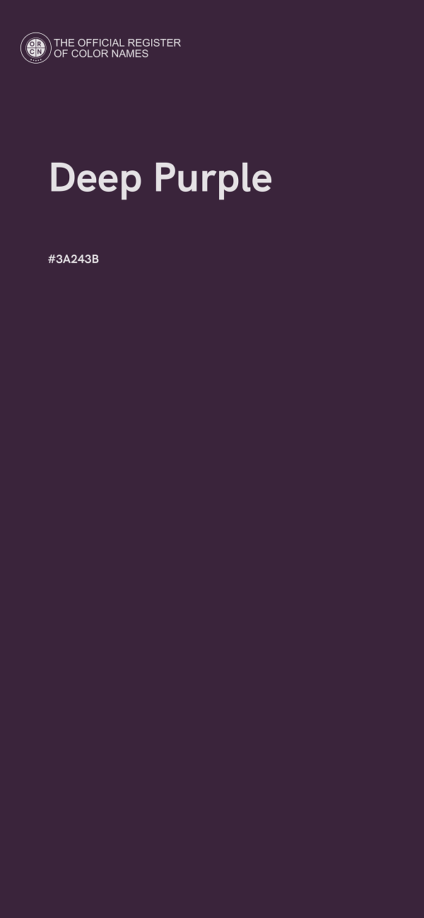#3A243B - Deep Purple color image