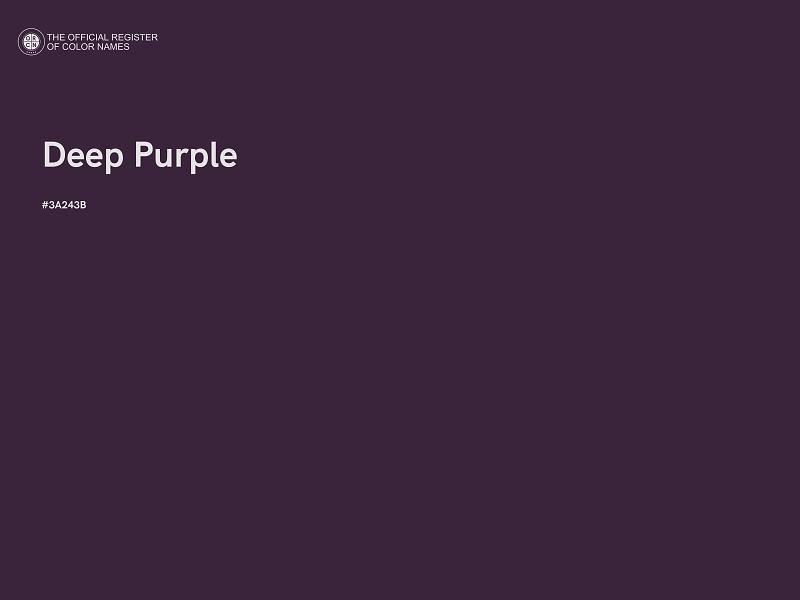 #3A243B - Deep Purple color image