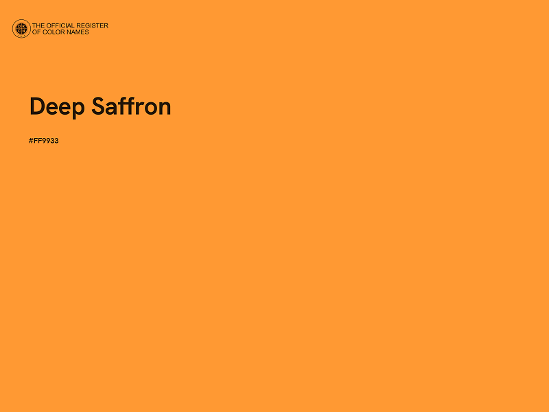 #FF9933 - Deep Saffron color image
