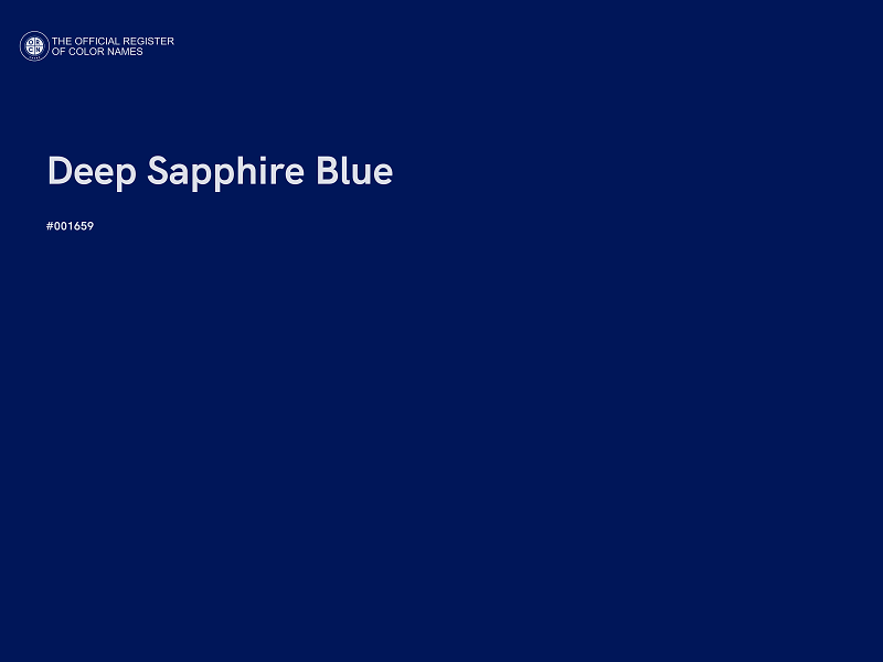 #001659 - Deep Sapphire Blue color image