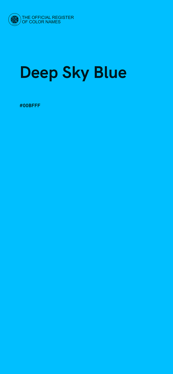 #00BFFF - Deep Sky Blue color image