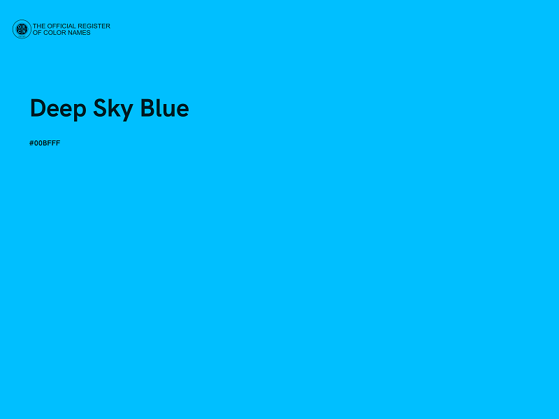 #00BFFF - Deep Sky Blue color image