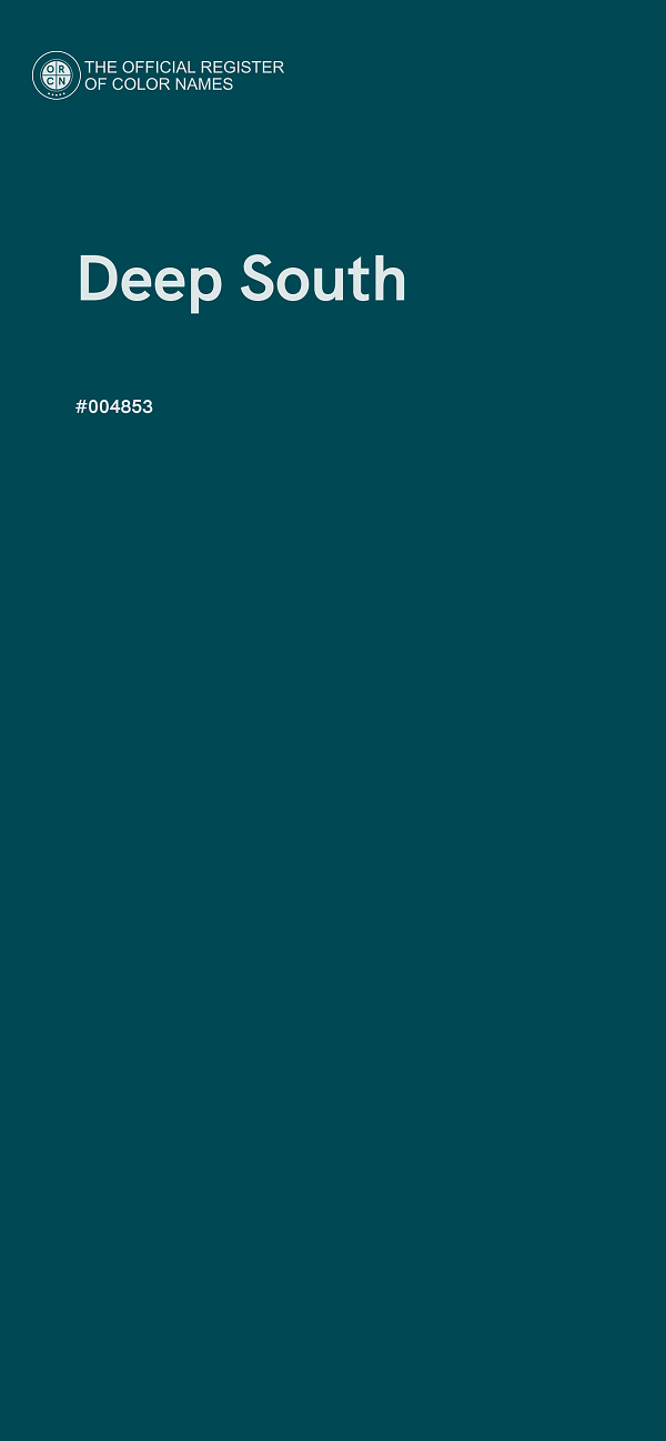 #004853 - Deep South color image