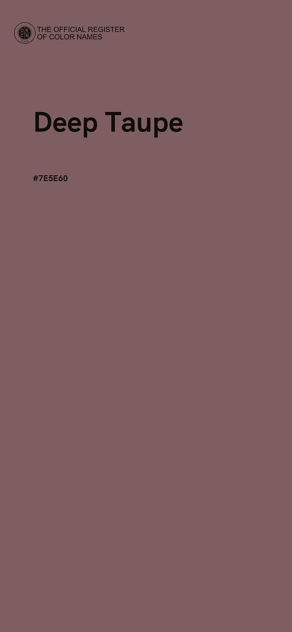 #7E5E60 - Deep Taupe color image
