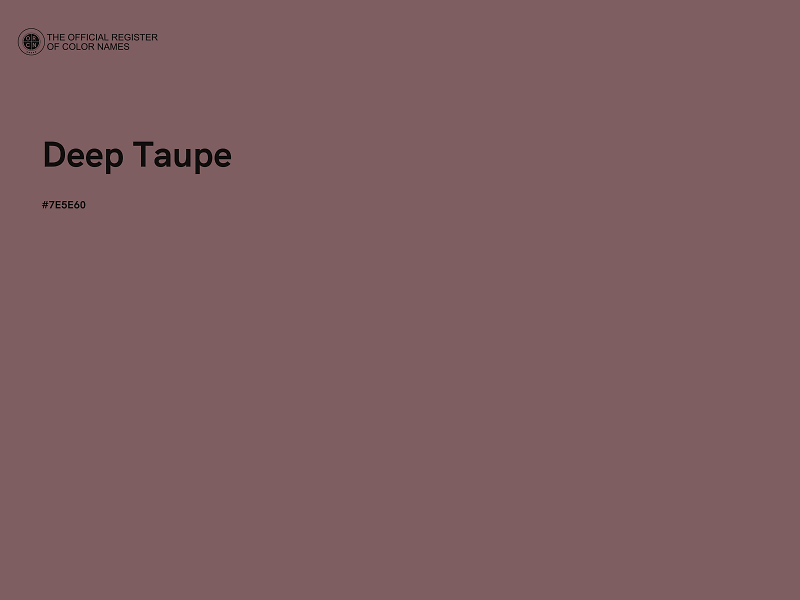 #7E5E60 - Deep Taupe color image