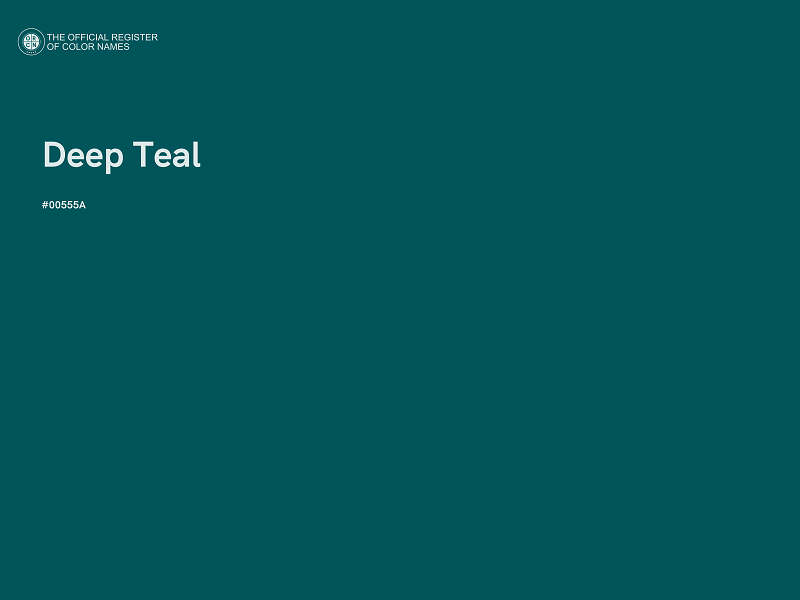 #00555A - Deep Teal color image
