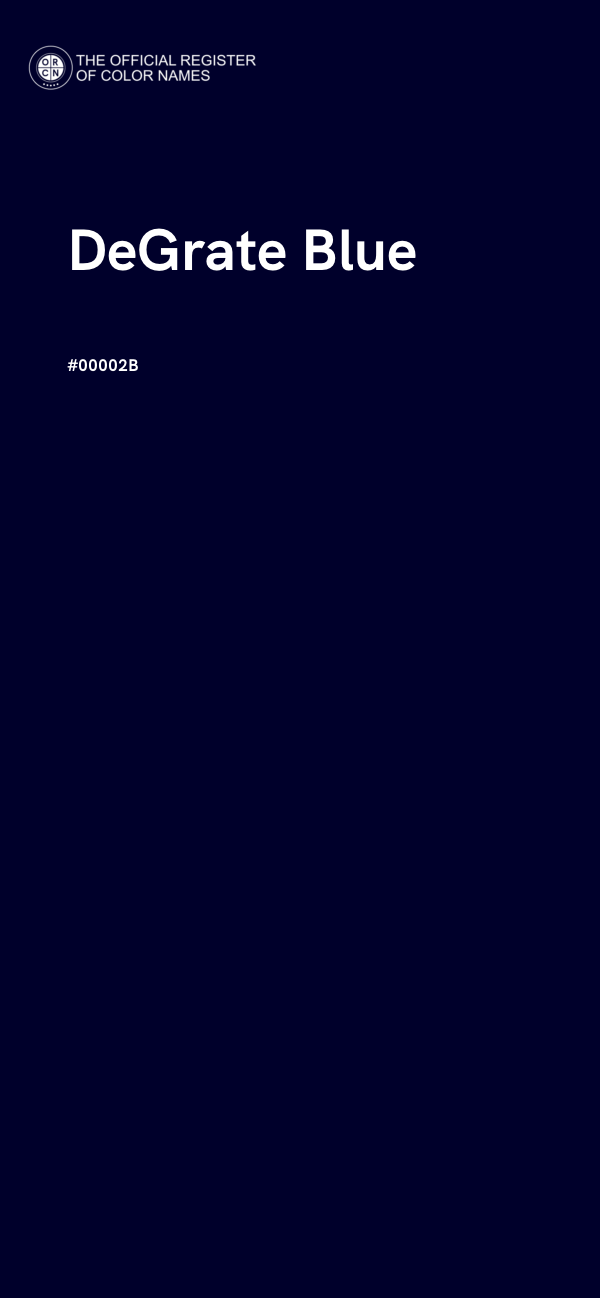 #00002B - DeGrate Blue color image