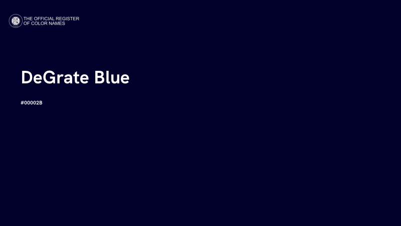 #00002B - DeGrate Blue color image