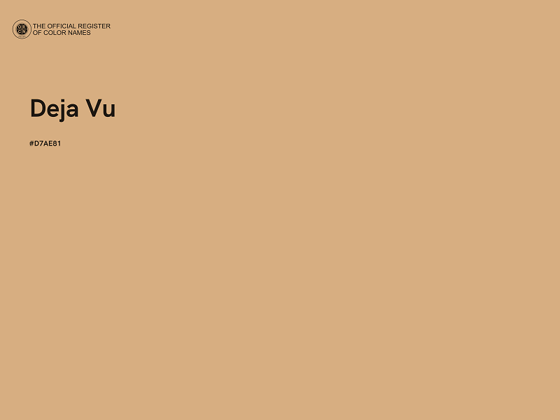 #D7AE81 - Deja Vu color image