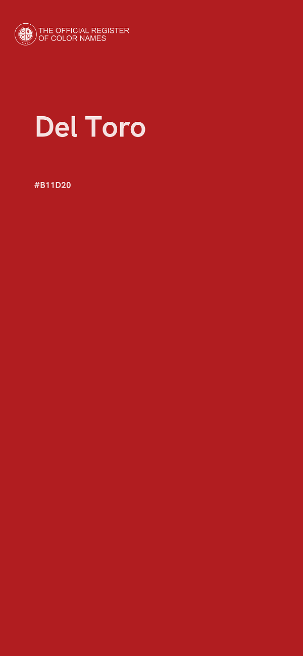 #B11D20 - Del Toro color image