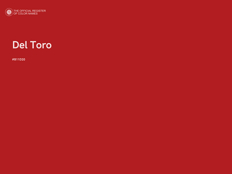 #B11D20 - Del Toro color image