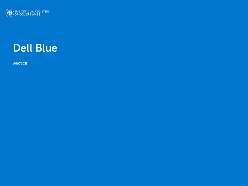 #0076CE - Dell Blue color image