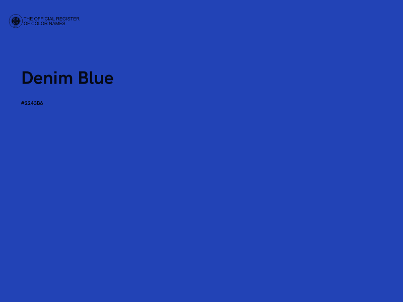 #2243B6 - Denim Blue color image