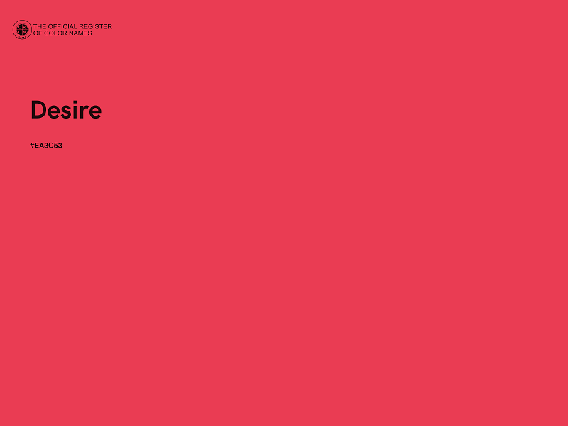 #EA3C53 - Desire color image