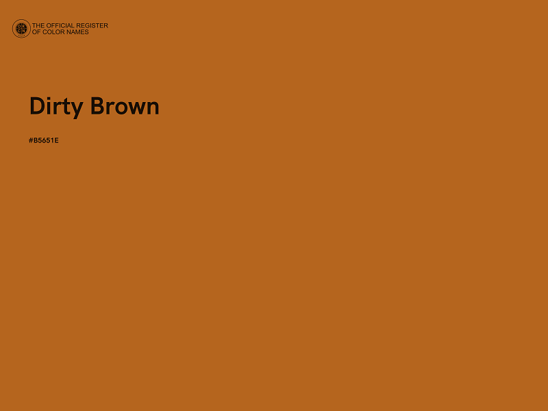 #B5651E - Dirty Brown color image