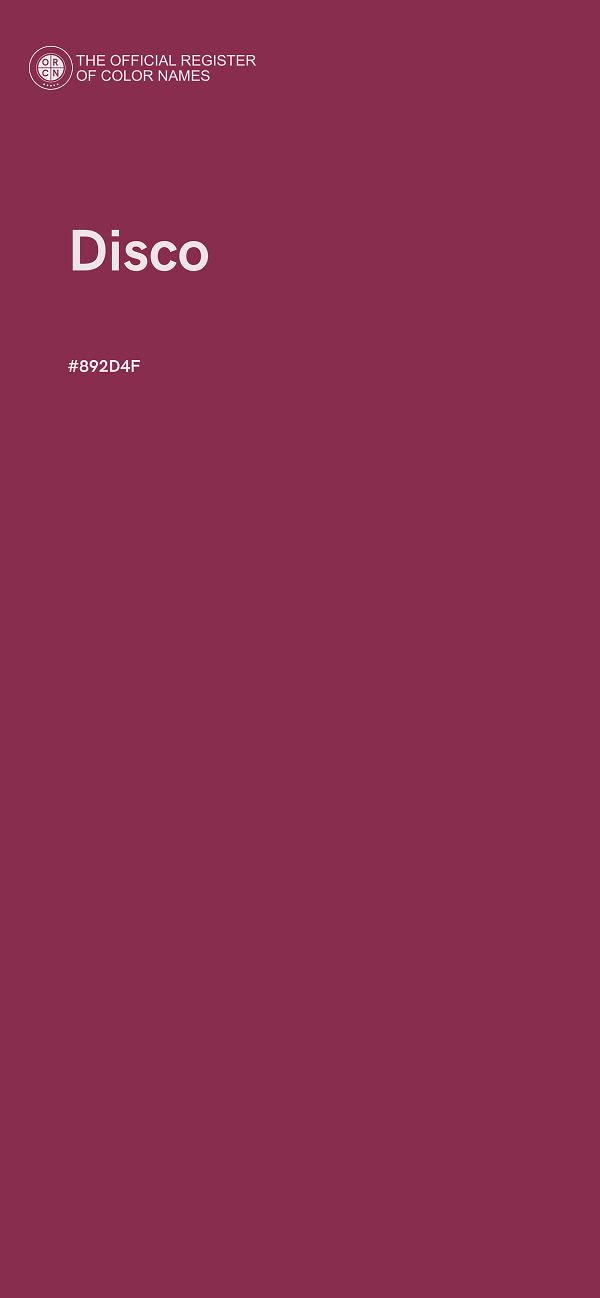 #892D4F - Disco color image