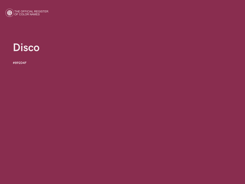#892D4F - Disco color image