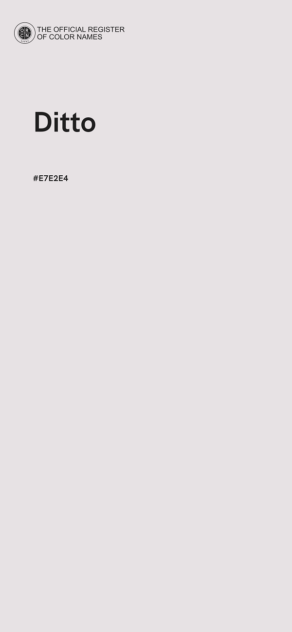 #E7E2E4 - Ditto color image