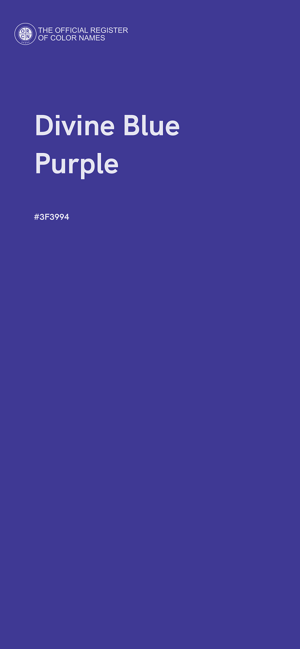 #3F3994 - Divine Blue Purple color image