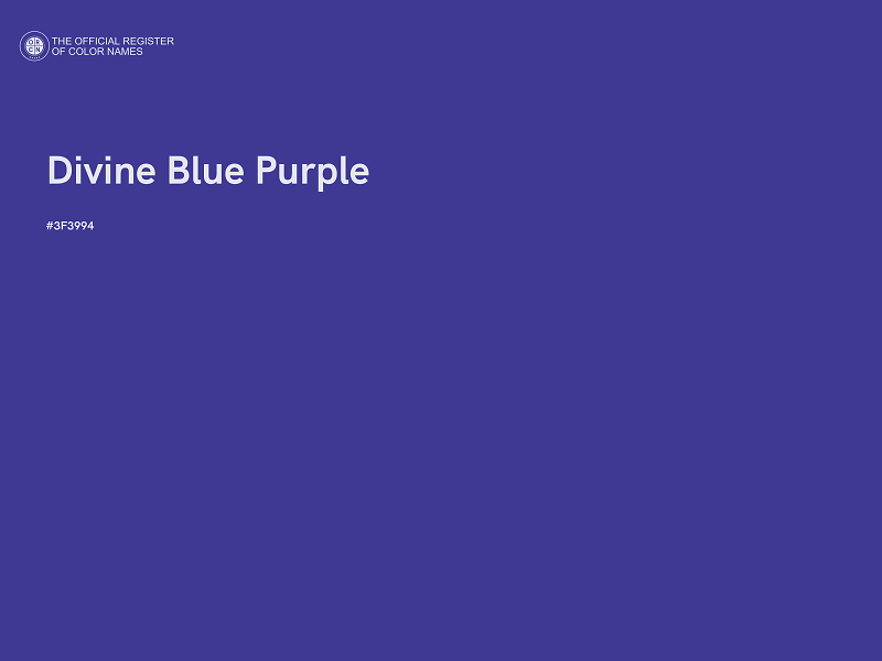 #3F3994 - Divine Blue Purple color image