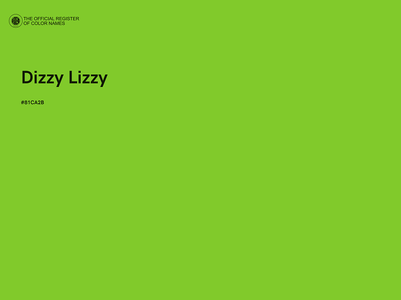 #81CA2B - Dizzy Lizzy color image