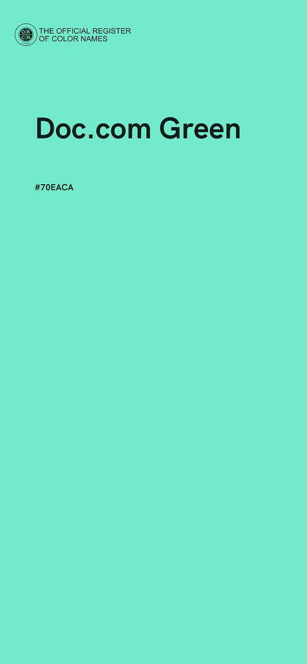 #70EACA - Doc.com Green color image