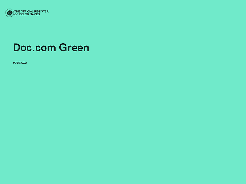 #70EACA - Doc.com Green color image