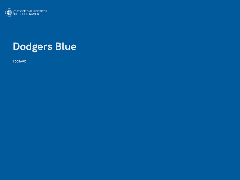 #005A9C - Dodgers Blue color image