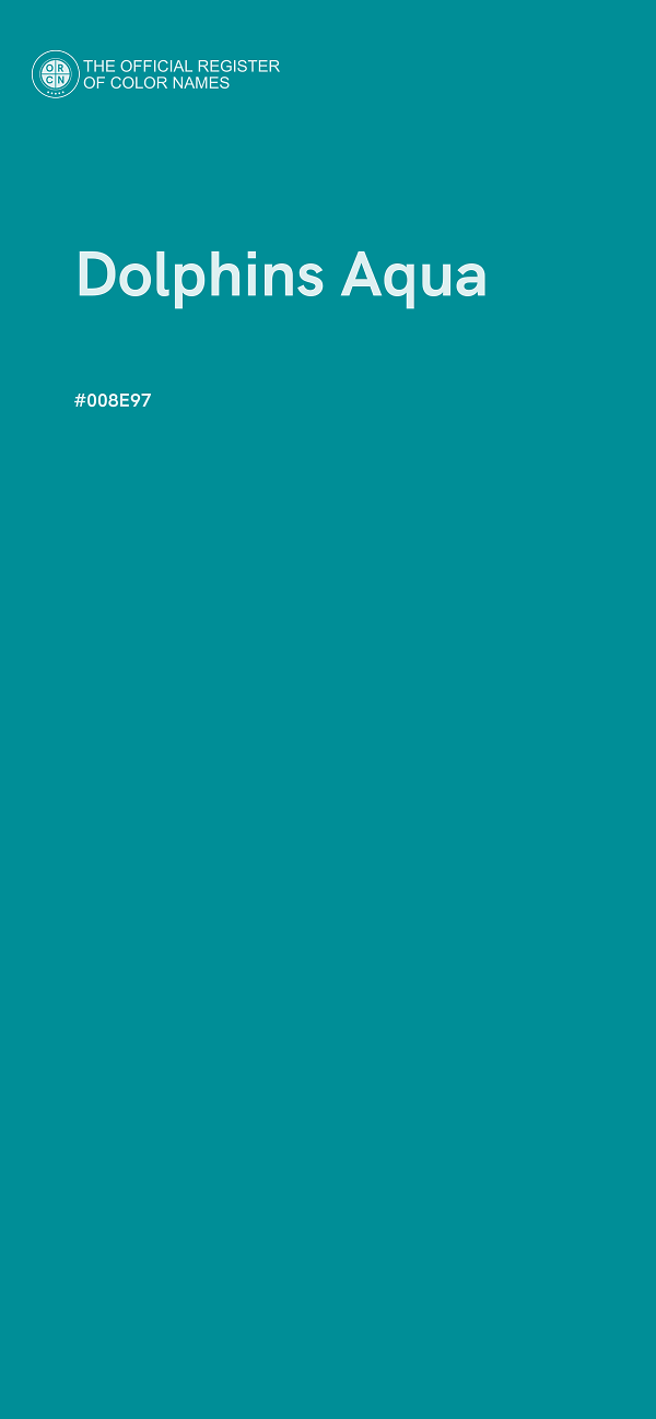 #008E97 - Dolphins Aqua color image