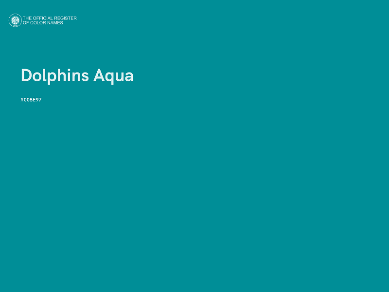 #008E97 - Dolphins Aqua color image