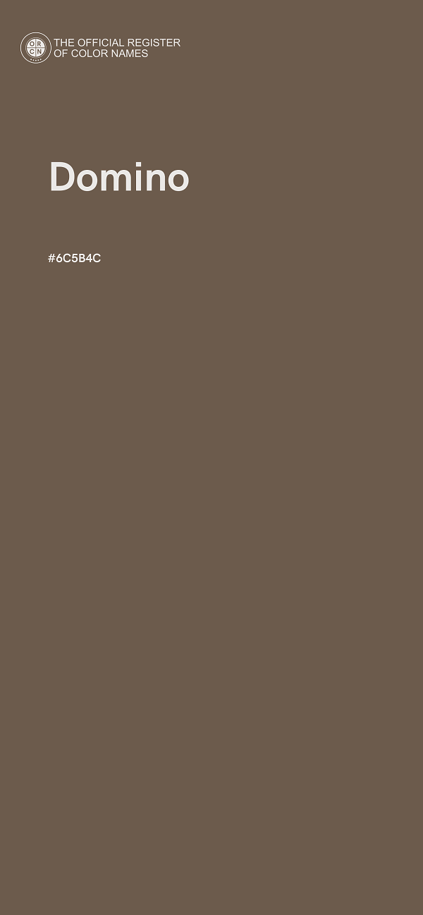 #6C5B4C - Domino color image