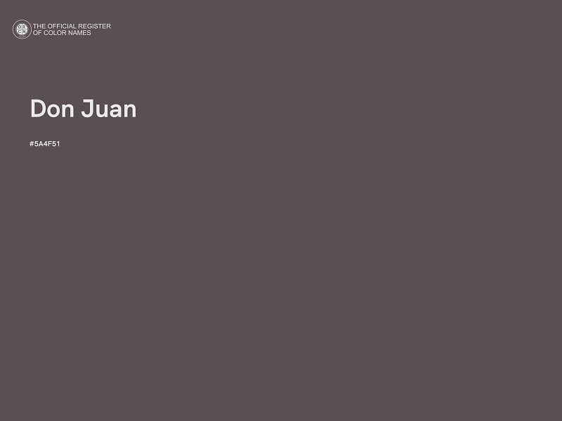 #5A4F51 - Don Juan color image