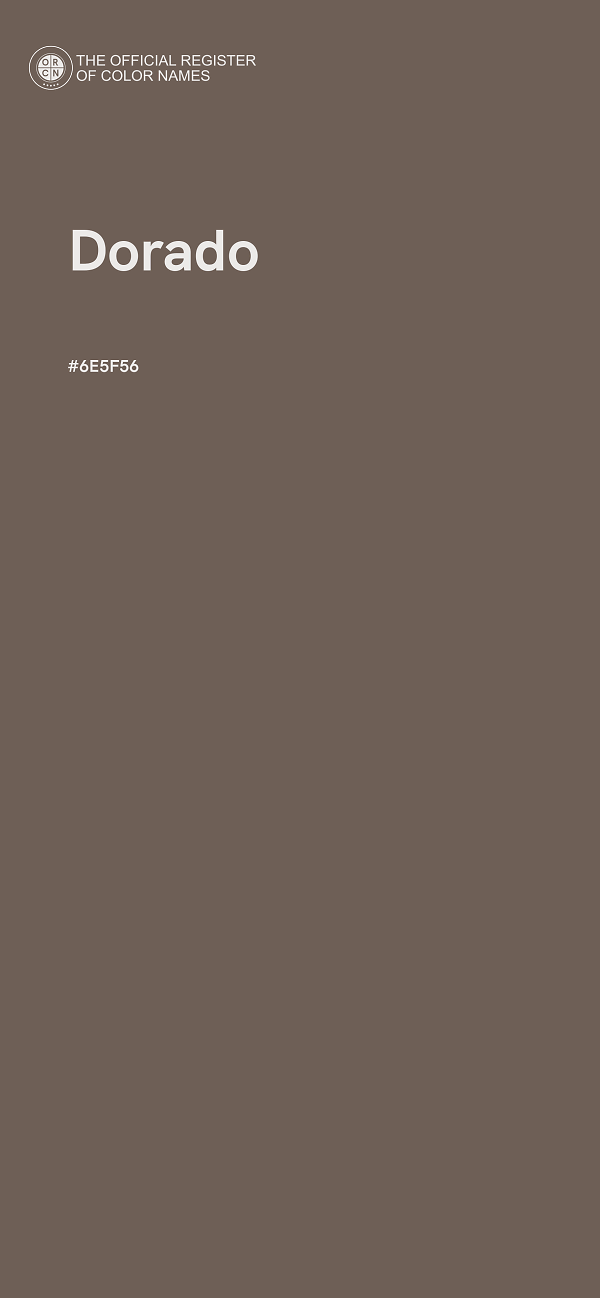 #6E5F56 - Dorado color image