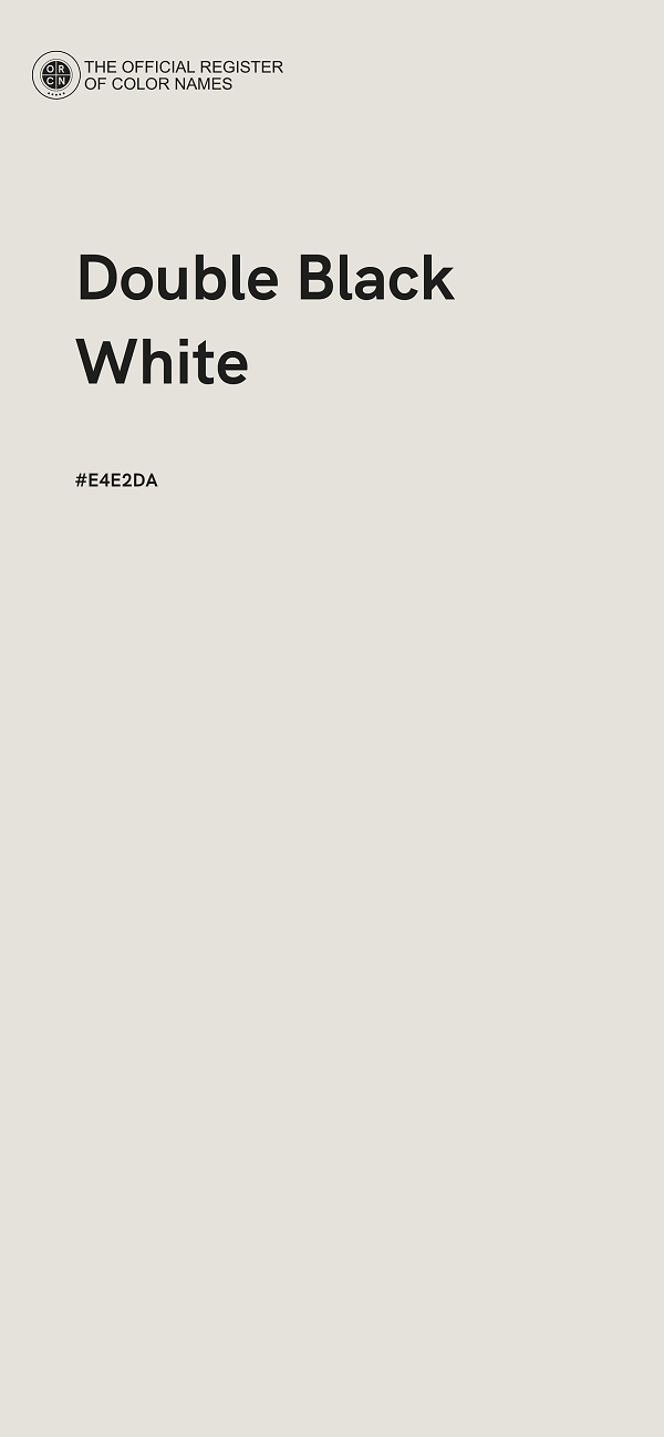 #E4E2DA - Double Black White color image
