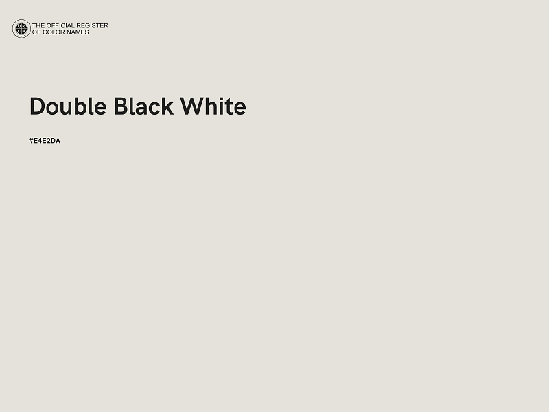 #E4E2DA - Double Black White color image