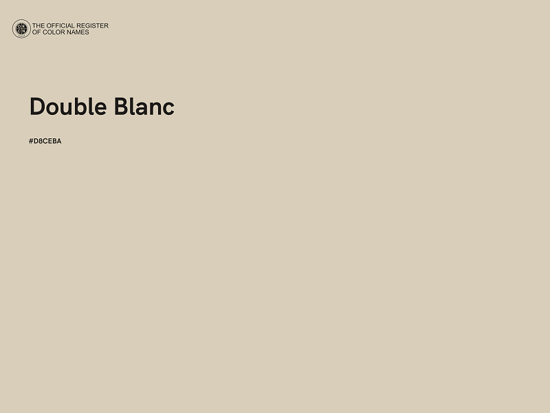 #D8CEBA - Double Blanc color image