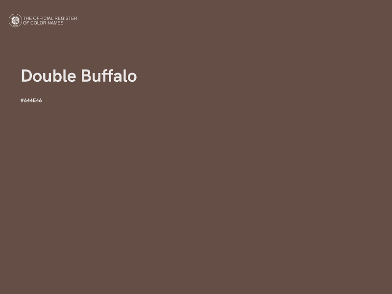 #644E46 - Double Buffalo color image