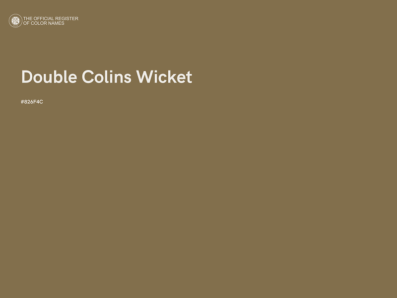 #826F4C - Double Colins Wicket color image