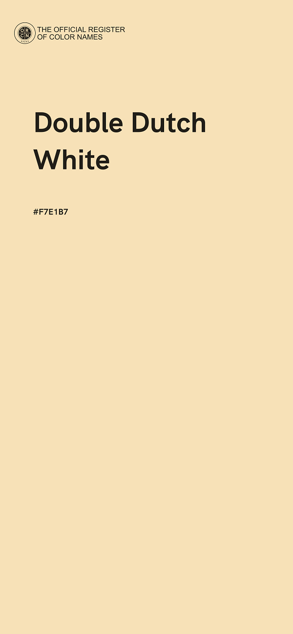 #F7E1B7 - Double Dutch White color image