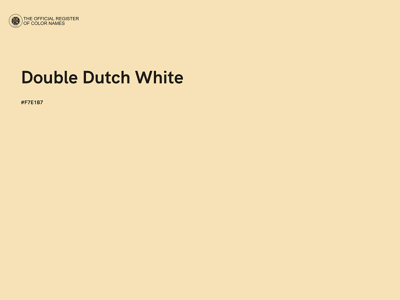 #F7E1B7 - Double Dutch White color image